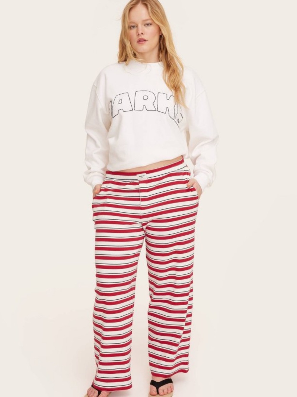 Parke x Target red & navy striped pants XXL